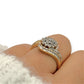 NZGD | 9ct Gold PROUDS Luxe Cluster DiamondRing Valuation $1,575