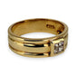 NZGD | 9ct Gold Diamond Crest Band Ring Size P