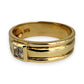 NZGD | 9ct Gold Diamond Crest Band Ring Size P