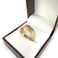 NZGD | 9ct Gold Diamond Crest Band Ring Size P