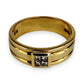 NZGD | 9ct Gold Diamond Crest Band Ring Size P