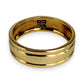 NZGD | 9ct Gold Diamond Crest Band Ring Size P