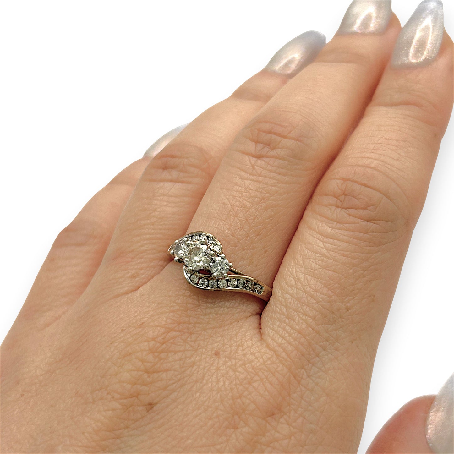 NZGD | 9ct Gold Golden Curve Trilogy Ring Valuation $2,800