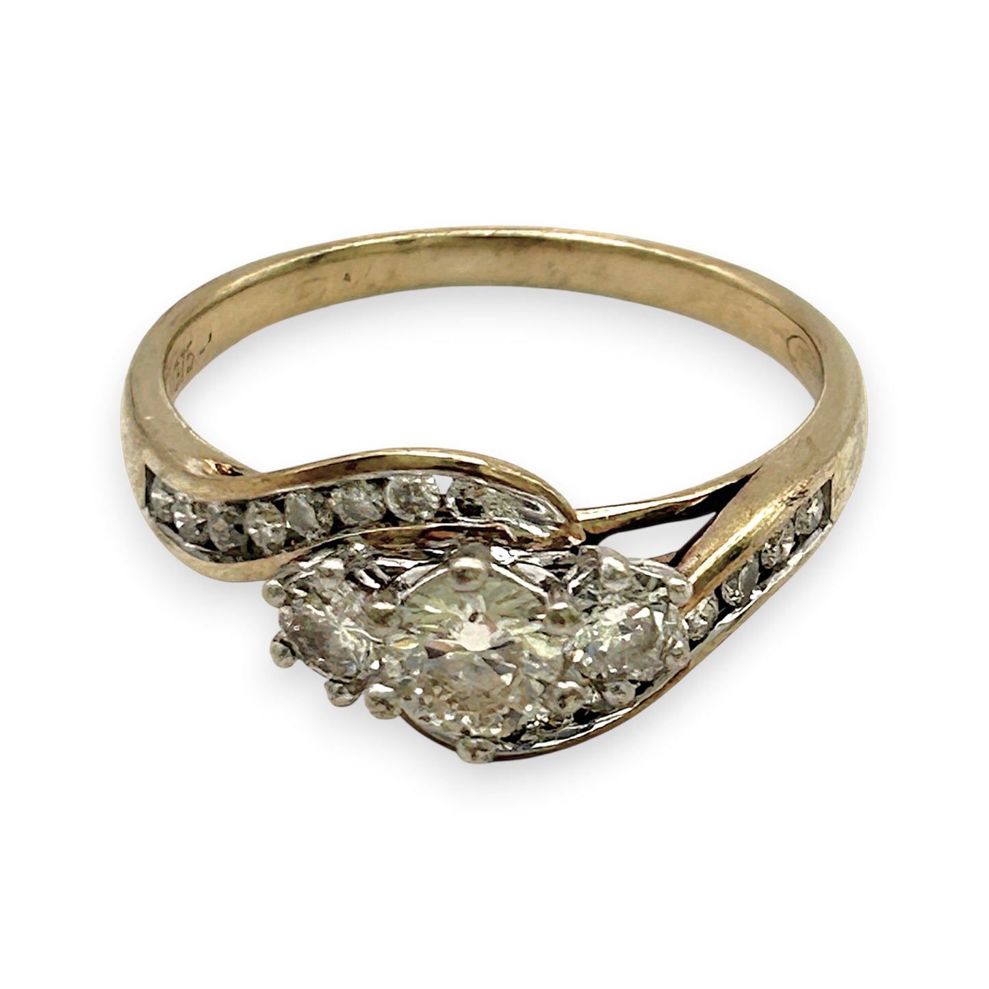 NZGD | 9ct Gold Golden Curve Trilogy Ring Valuation $2,800