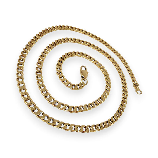 NZGD | 9ct Gold Solid Elegance Curb Classic Chain 44cm