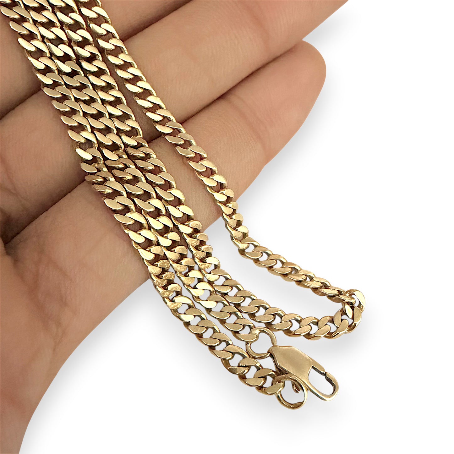 NZGD | 9ct Gold Solid Elegance Curb Classic Chain 44cm