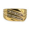 NZGD | 10ct Gold Radiant Axis Band Ring Size P