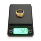 NZGD | 10ct Gold Radiant Axis Band Ring Size P