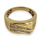 NZGD | 10ct Gold Radiant Axis Band Ring Size P