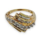 NZGD | 10ct Gold Diamond Baguette Wave Ring Valuation $2,200
