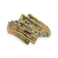 NZGD | 10ct Gold Diamond Baguette Wave Ring Valuation $2,200