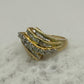 NZGD | 10ct Gold Diamond Baguette Wave Ring Valuation $2,200