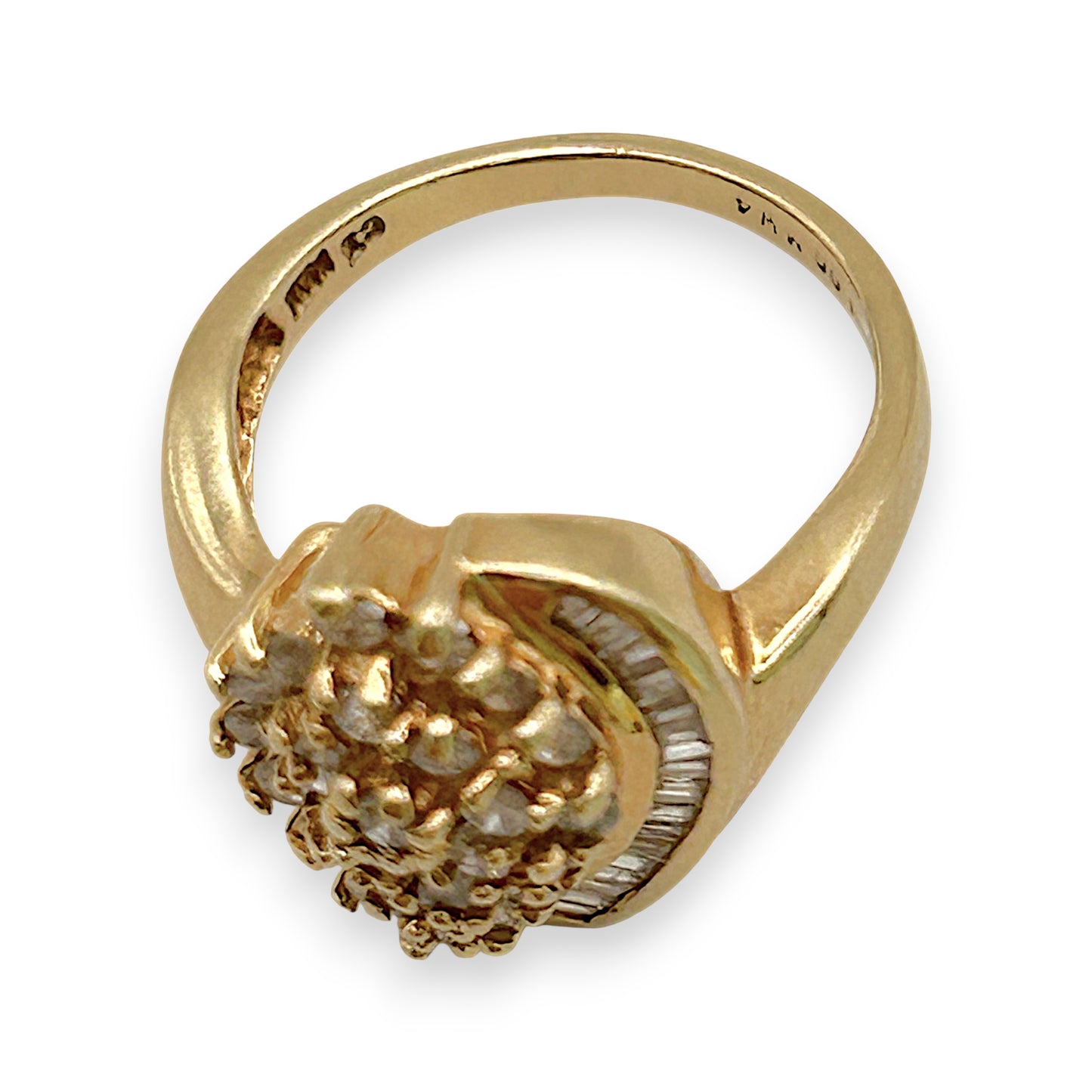 NZGD | 14ct Gold Heartflare Cluster Ring Valuation $4,600