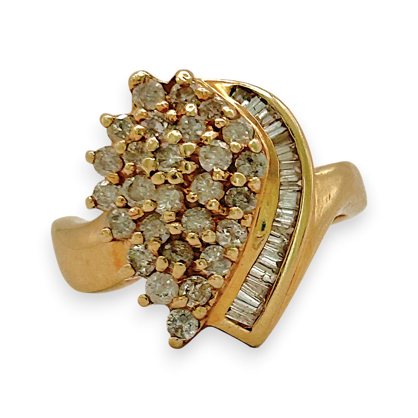 NZGD | 14ct Gold Heartflare Cluster Ring Valuation $4,600