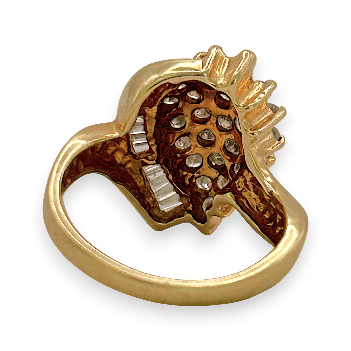 NZGD | 14ct Gold Heartflare Cluster Ring Valuation $4,600