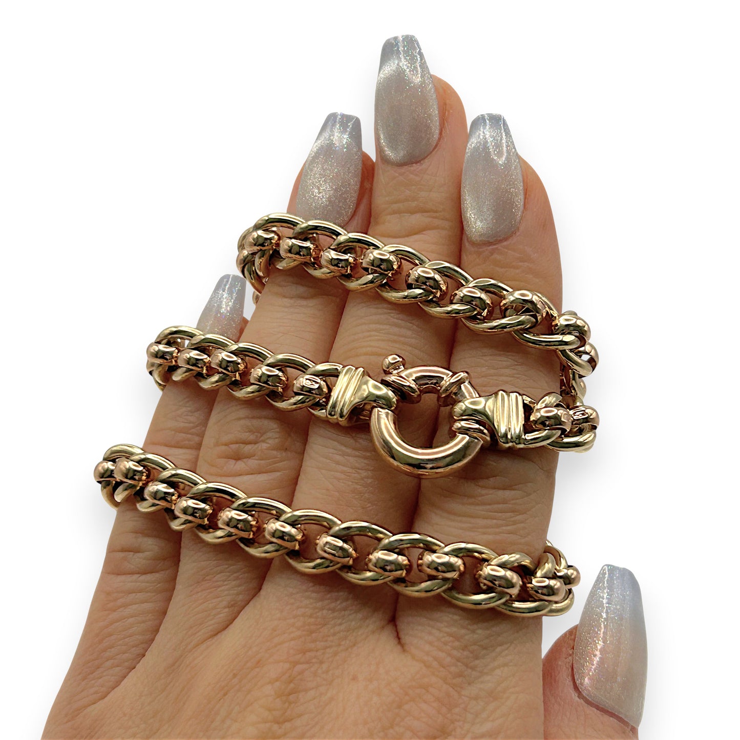 NZGD | 9ct Y/R Gold Classic Rollo Chain Valuation $18,850