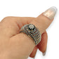 NZGD | 14ct Gold Black Diamond Eclipse Crest Ring Size V