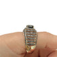 NZGD | 14ct Gold Black Diamond Eclipse Crest Ring Size V