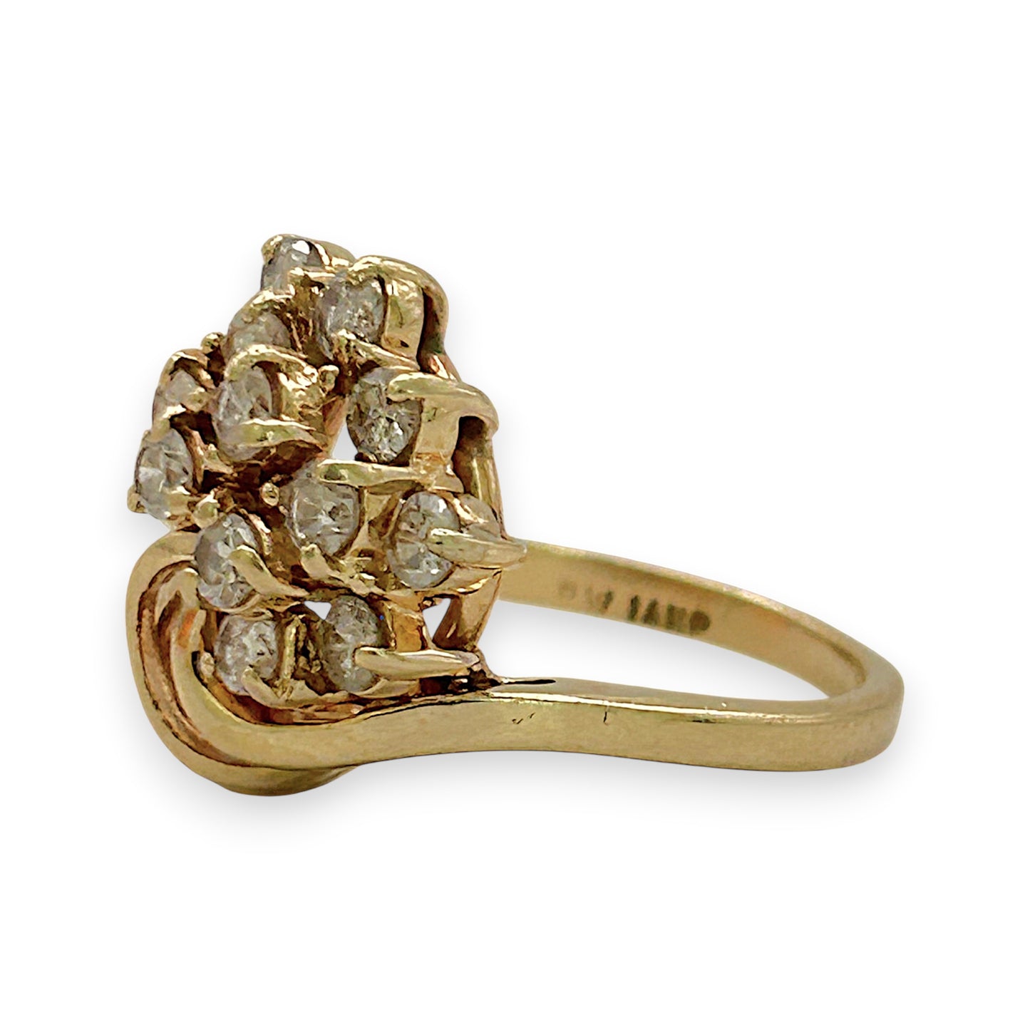 NZGD | 14ct Gold Diamond Starlight Cluster Ring Valuation $4,650