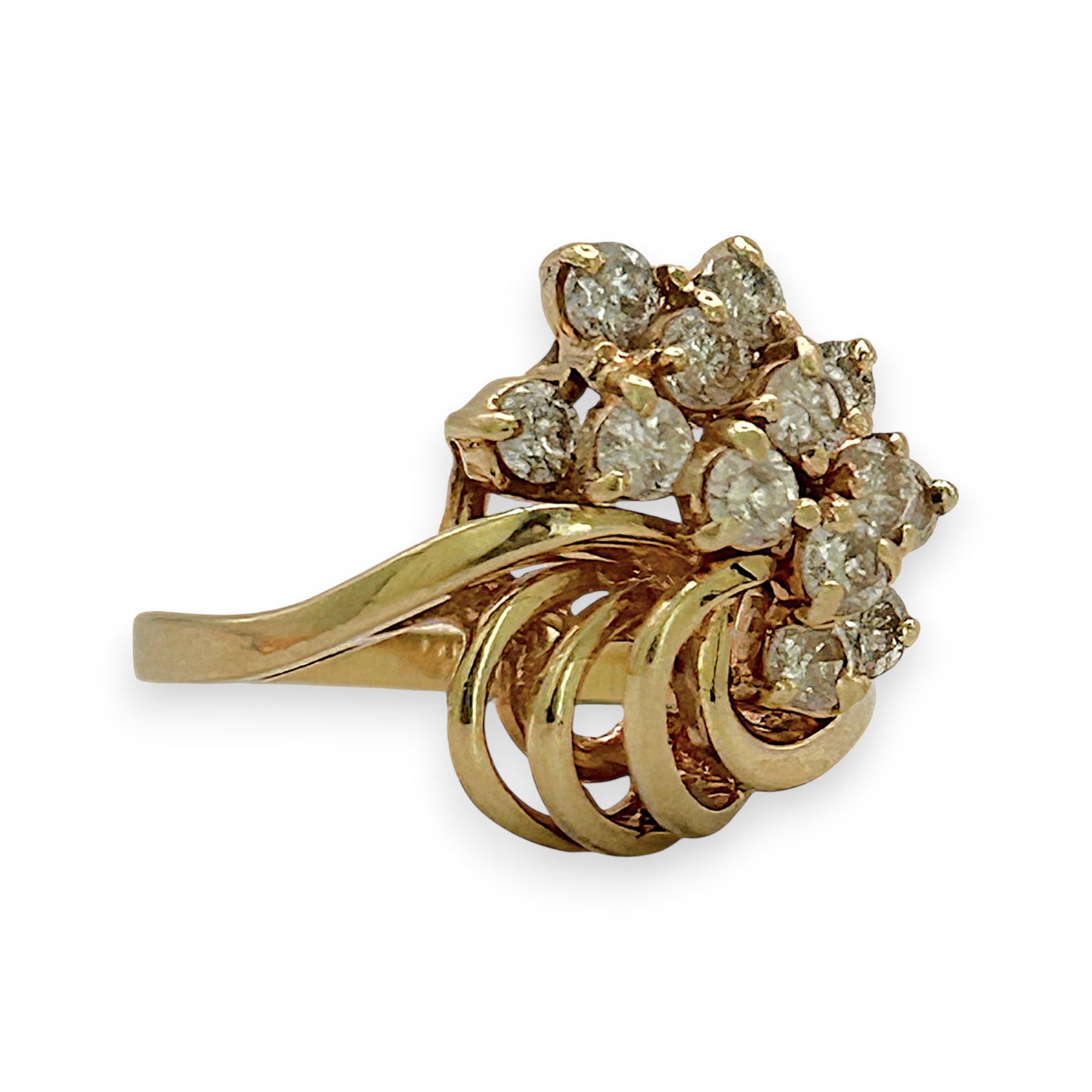 NZGD | 14ct Gold Diamond Starlight Cluster Ring Valuation $4,650