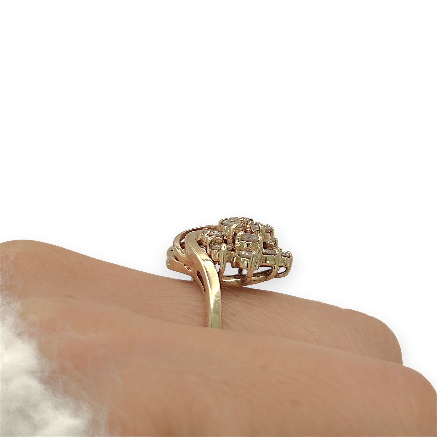 NZGD | 14ct Gold Diamond Starlight Cluster Ring Valuation $4,650