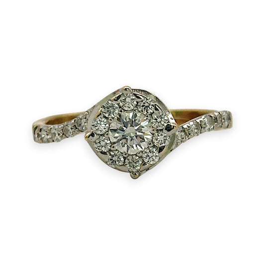 NZGD | 14ct Gold Celeste Diamond Cluster Ring Valuation $2,400