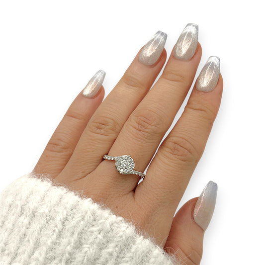 NZGD | 14ct Gold Celeste Diamond Cluster Ring Valuation $2,400