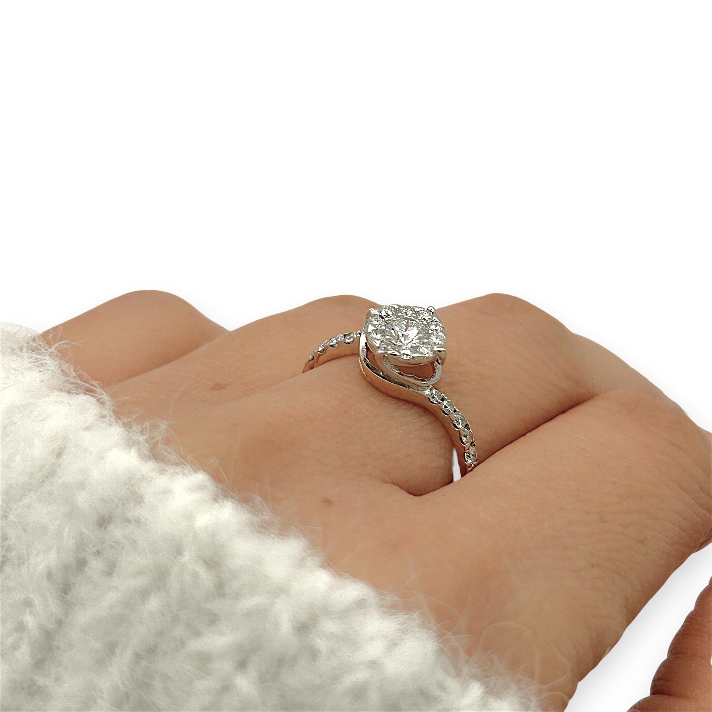 NZGD | 14ct Gold Celeste Diamond Cluster Ring Valuation $2,400