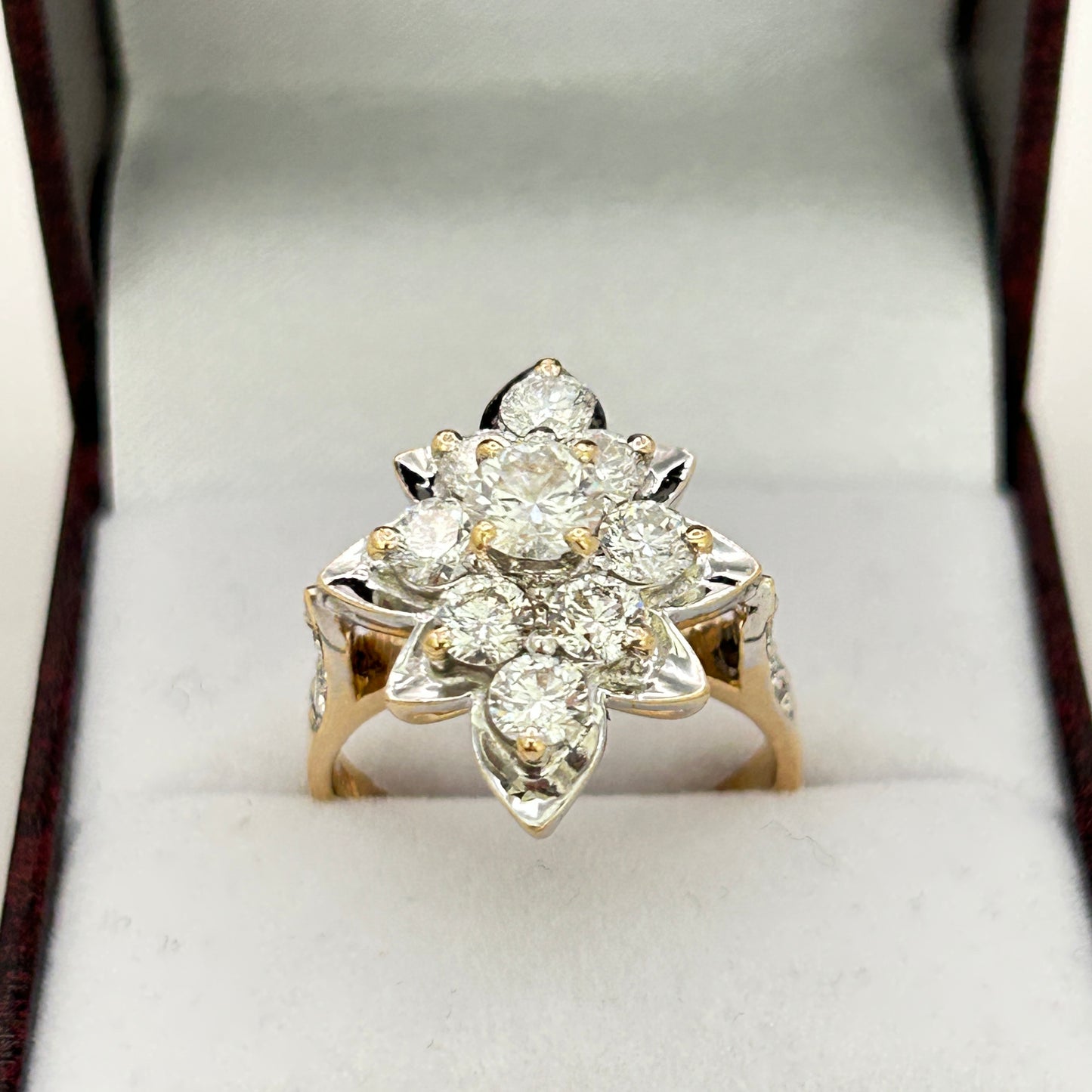 NZGD | 18ct Gold Diamond Bloom Royale Ring TDW1.995ct.