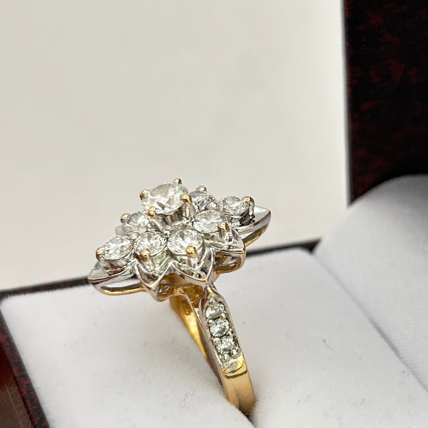 NZGD | 18ct Gold Diamond Bloom Royale Ring TDW1.995ct.