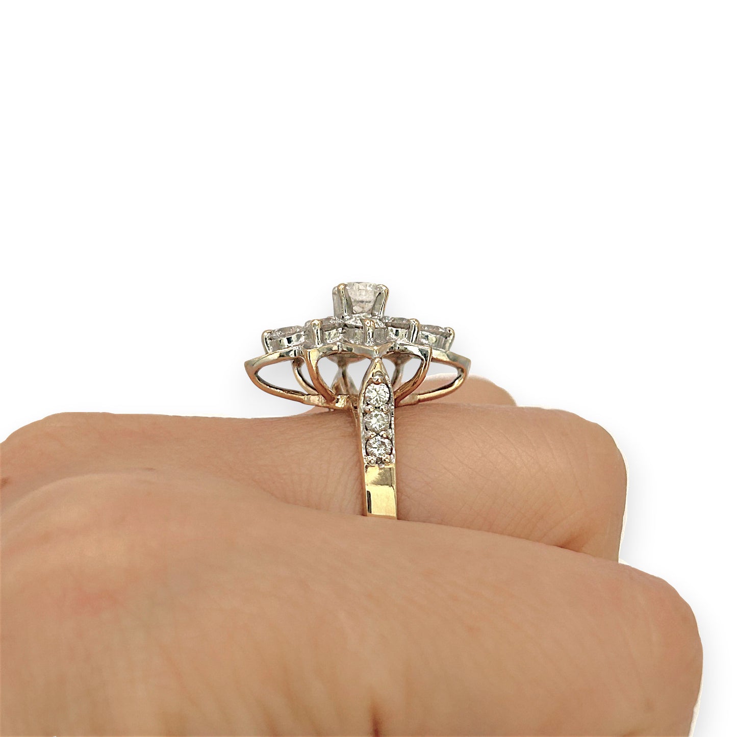 NZGD | 18ct Gold Diamond Bloom Royale Ring TDW1.995ct.