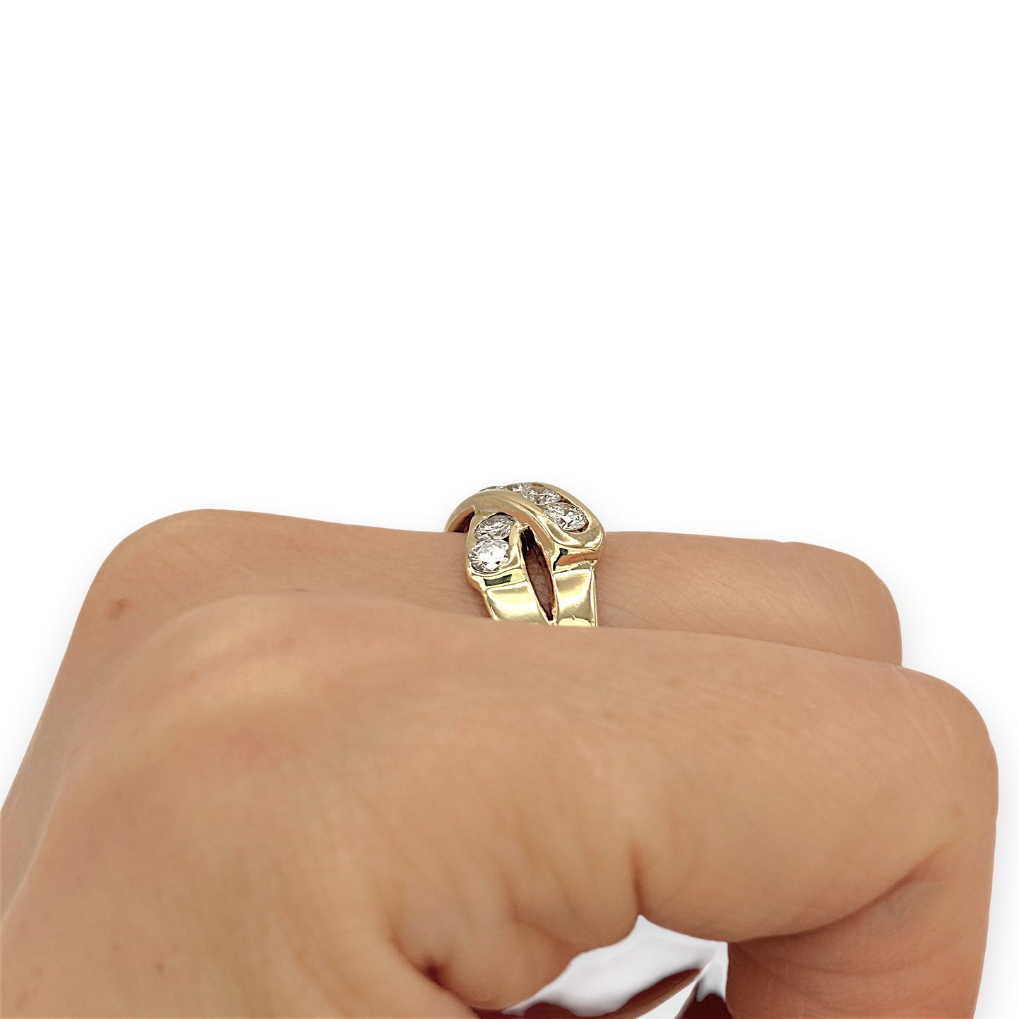 NZGD | 18ct Gold Diamond Crossover Ring Valuation $7,500