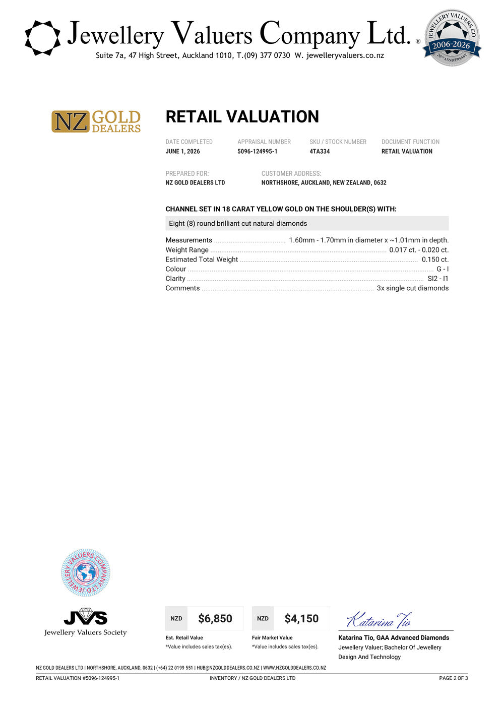 NZGD| 18ct Gold Radiant Crown Ring Valuation $6,850