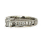 NZGD | 18ct White Gold Frosted Halo Ring Size L
