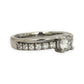 NZGD | 18ct White Gold Frosted Halo Ring Size L