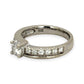 NZGD | 18ct White Gold Frosted Halo Ring Size L