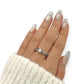 NZGD | 18ct White Gold Frosted Halo Ring Size L