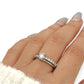 NZGD | 18ct White Gold Frosted Halo Ring Size L