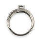 NZGD | 18ct White Gold Frosted Halo Ring Size L