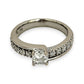NZGD | 18ct White Gold Frosted Halo Ring Size L