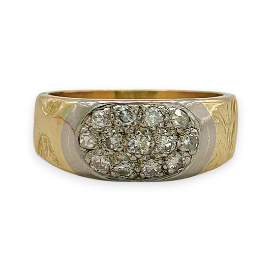 NZGD | 18ct Gold  Artisan Diamond Crown Ring Valuation $7,300