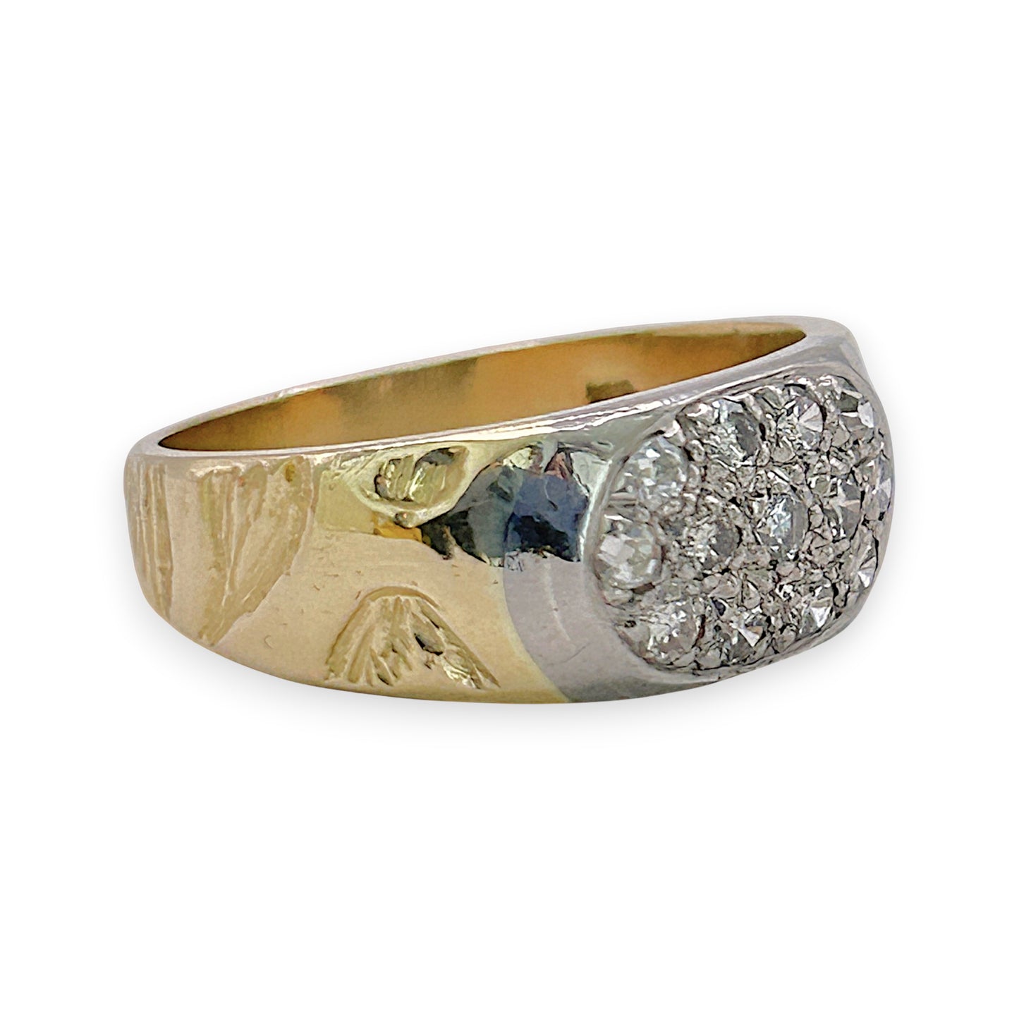 NZGD | 18ct Gold  Artisan Diamond Crown Ring Valuation $7,300