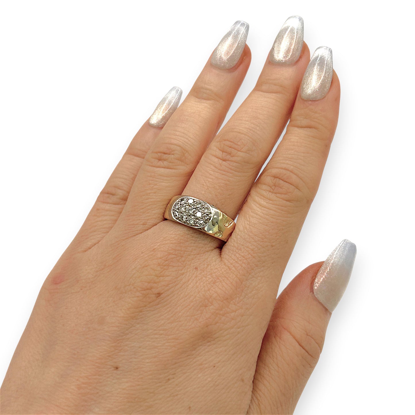 NZGD | 18ct Gold  Artisan Diamond Crown Ring Valuation $7,300