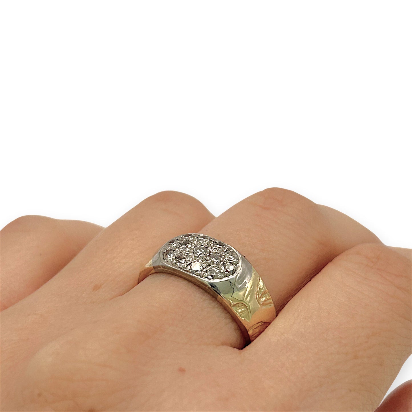 NZGD | 18ct Gold  Artisan Diamond Crown Ring Valuation $7,300