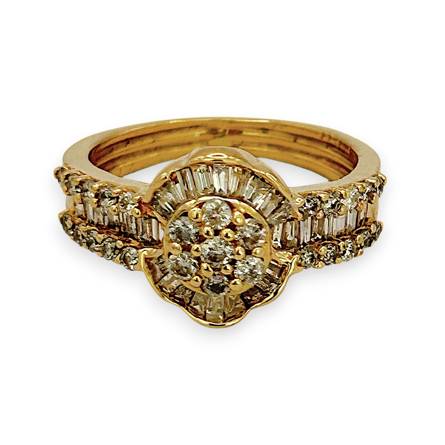 NZGD | 18ct Gold Diamond Heritage Burst Ring Valuation $5,800