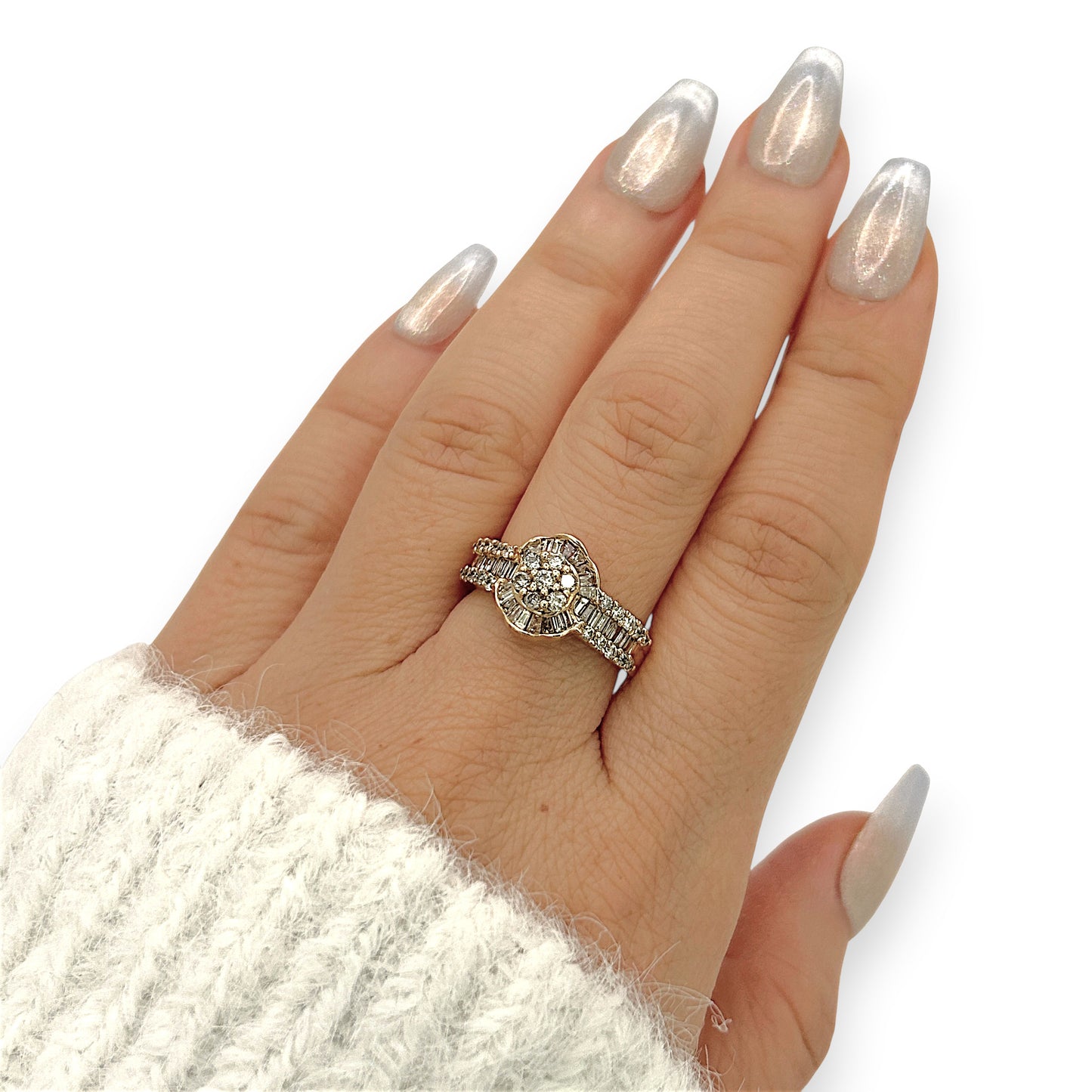 NZGD | 18ct Gold Diamond Heritage Burst Ring Valuation $5,800