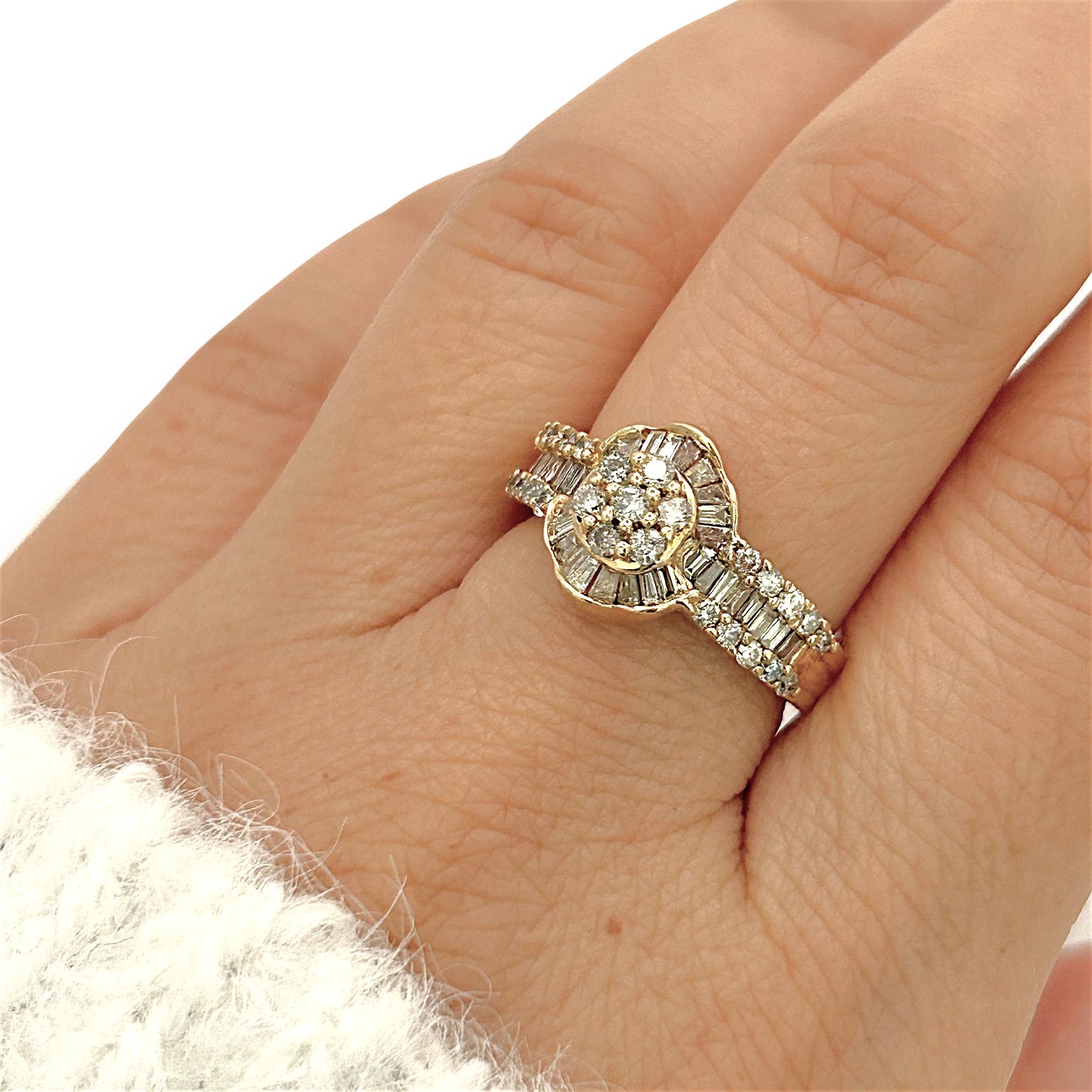 NZGD | 18ct Gold Diamond Heritage Burst Ring Valuation $5,800