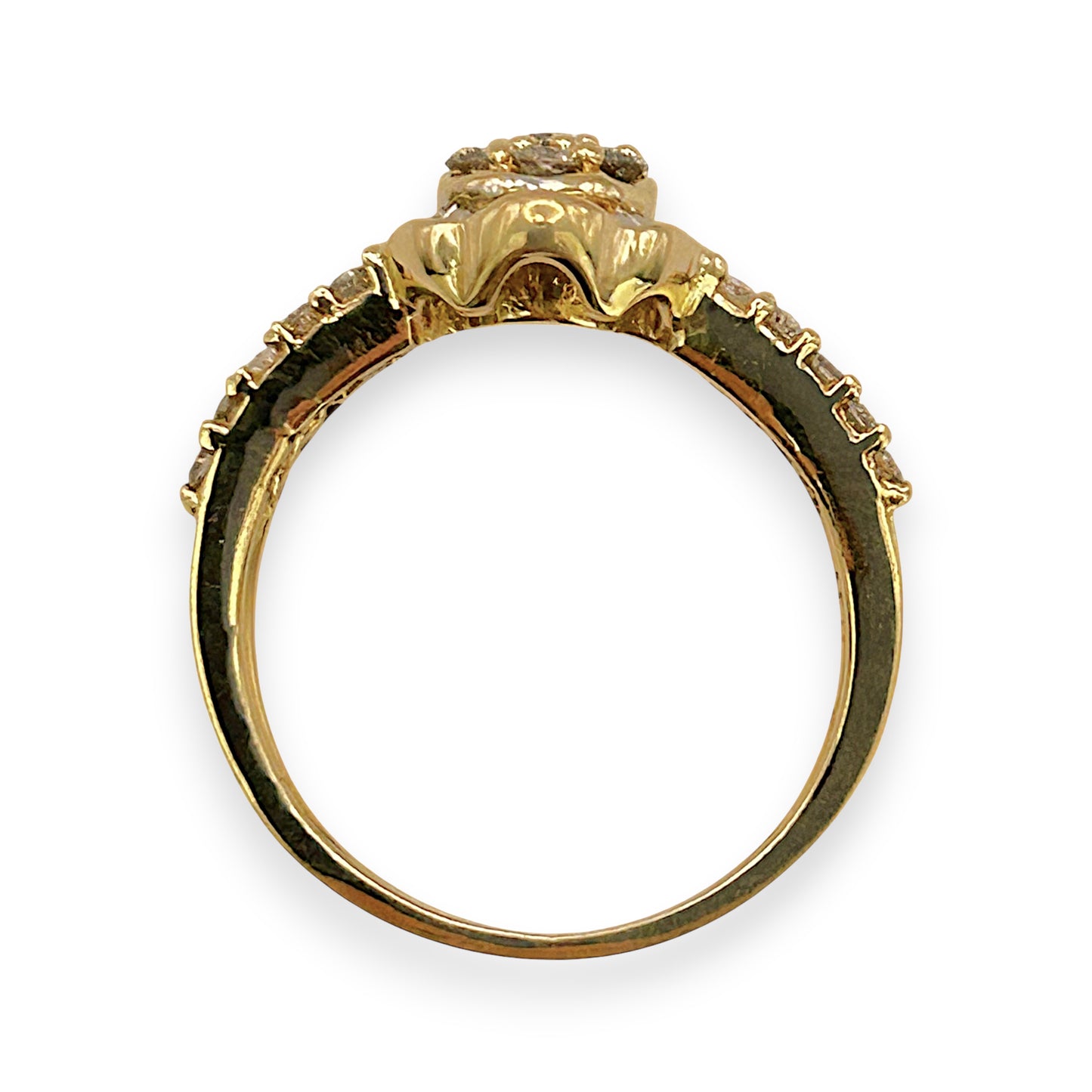 NZGD | 18ct Gold Diamond Heritage Burst Ring Valuation $5,800