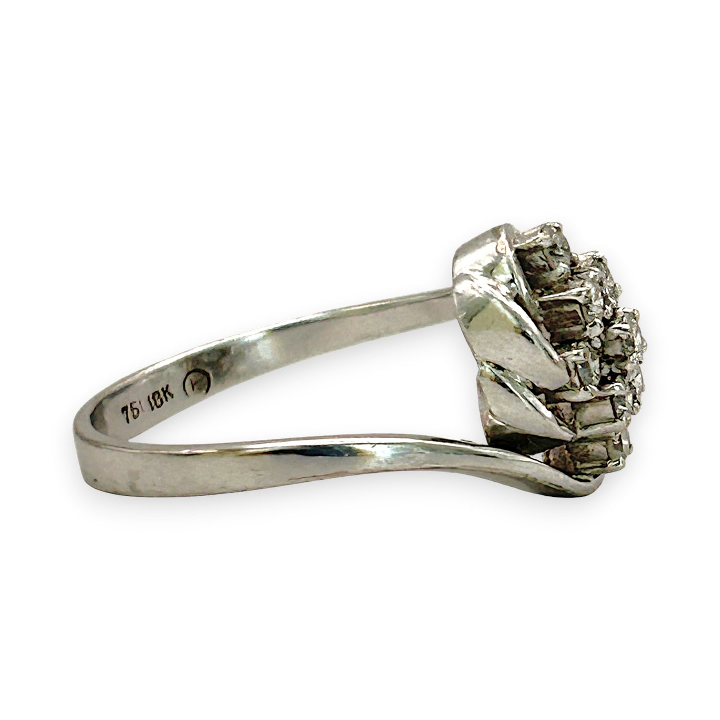 NZGD| 18ct White Gold Whitefire Elegance Ring Valuation $3,400
