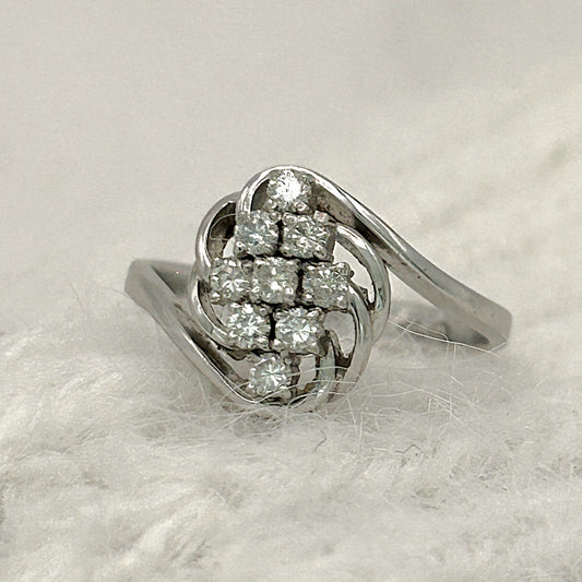 NZGD| 18ct White Gold Whitefire Elegance Ring Valuation $3,400